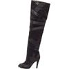 CHANEL Pre-Owned - Stivali con dettaglio patchwork 110mm - Donna - pelle scamosciata/pelle/pelle - 39 - Nero
