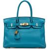 Hermès Pre-Owned - Borsa a mano Birkin Retourne 30 in pelle Clemence 1999 - Donna - pelle di vitello - Taglia unica - Blu
