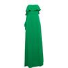 Monique Lhuillier - Abito lungo con ruches - Donna - poliestere - 8 - Verde