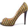 Christian Louboutin Pre-Owned - Pumps in pelle con tacco 120mm - Donna - tela/pelle di vitello/pelle di vitello - 41 - Giallo
