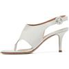 Gianvito Rossi - Sandali slingback Pre-owned 100mm - Donna - pelle/pelle/pelle - 38 - Bianco