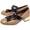 Marni Pre-Owned - Pumps in pelle verniciata con fiocco 40mm - Donna - pelle/pelle/pelle - 38 - Marrone