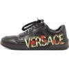Versace Pre-Owned - Sneakers con logo - Donna - pelle/pelle/gomma - 39 - Nero