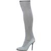 VETEMENTS - Stivali con tacco Pre-owned - Donna - pelle/tessuto/pelle - 38 - Grigio