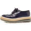 Prada Pre-Owned - Stringate platform - Donna - pelle/pelle/gomma - 36 - Blu