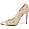 Christian Louboutin Pre-Owned - Pumps con borchie - Donna - pelle/lurex/pelle - 38 - Toni neutri