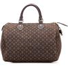 Louis Vuitton Pre-Owned - Borsa mini Lin Speedy 30 Boston con monogramma 2006 - Donna - tela/pelle di vitello - Taglia unica - Marrone