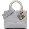 Christian Dior Pre-Owned - Borsa a tracolla Lady D-Lite media in tela con motivo Cannage 2020 - Donna - tela - Taglia unica - Grigio