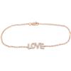 LB Exclusive - Bracciale Love in oro rosa 14 carati con diamanti - Donna - diamanti/oro rosa 14kt - Taglia unica
