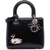 Christian Dior Pre-Owned - Borsa a tracolla media in pelle effetto ceramica con applicazione gioiello a forma di cigno 2016 - Donna - pelle di capr...