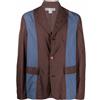 Comme Des Garçons Pre-Owned - Giacca monopetto con design color-block anni '90 - Uomo - nylon - XL - Marrone