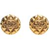 CHANEL Pre-Owned - Orecchini tondi CC a clip matelassé con placcatura oro 1980-1990 - Donna - placcatura in oro - Taglia unica