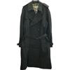 Gucci Pre-Owned - Trench doppiopetto anni '2000 - Donna - cotone/poliammide/pelle di vitello/viscosa/seta - 38 - Nero