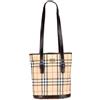 Burberry Pre-Owned - Borsa tote con motivo House Check in tela cerata 2000-2017 - Donna - tessuto/pelle di vitello - Taglia unica - Marrone