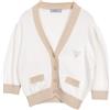 Prada Pre-Owned - Cardigan a coste anni 2010 - Donna - cotone - 42 - Bianco
