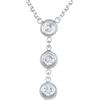 LB Exclusive - Collana con pendente in oro bianco 14 carati con diamanti - Donna - diamanti/oro bianco 14kt - Taglia unica - Argento