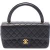 CHANEL Pre-Owned - Borsa a mano Kelly Parent media in pelle di agnello con manico 1994-1996 - Donna - pelle di agnello - Taglia unica - Nero