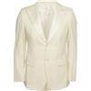Prada Pre-Owned - Blazer monopetto con bordo in raso - Uomo - seta/lana/cupro - M - Toni neutri