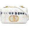 Christian Dior Pre-Owned - Borsa a spalla Cannage Caro Pre-owned 2020 - Donna - Denim - Taglia unica - Bianco