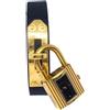 Hermès Pre-Owned - Kelly 20mm x 38mm 1996 - Donna - placcatura in oro/pelle di vitello - Taglia unica - Nero