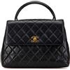CHANEL Pre-Owned - Borsa a mano Kelly Parent media in pelle di agnello con manico 1996-1997 - Donna - pelle di agnello - Taglia unica - Nero