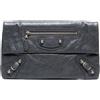 Balenciaga Pre-Owned - Clutch Giant anni 2020 - Donna - pelle di agnello/tessuto - Taglia unica - Grigio