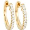 LB Exclusive - Orecchini a cerchio in oro giallo 14 carati con diamanti - Donna - oro giallo 14kt/diamanti - Taglia unica