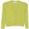 Prada Pre-Owned - Cardigan con scollo a V - Donna - seta/cashmere - 38 - Verde