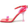 MACH & MACH - Sandali con cinturino trasparente Pre-owned 90mm - Donna - pelle lucida/pelle/PVC/pelle/PVC - 38 - Rosa