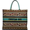 Christian Dior Pre-Owned - Borsa tote grande in tela con ricamo 2019 - Donna - tela - Taglia unica - Blu