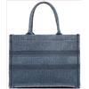 Christian Dior Pre-Owned - Borsa tote Book Denim media con motivo Oblique 2019 - Donna - Denim - Taglia unica - Blu