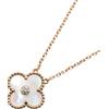Van Cleef & Arpels - Collana di perle Alhambra in oro rosa 18 carati con diamanti e madreperla anni 2010 - Donna - madreperla/oro rosa 18kt - Tagli...