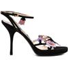 Prada Pre-Owned - Sandali Tulip Strap 100mm - Donna - pelle/pelle/pelle - 37 - Nero