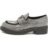 Prada Pre-Owned - Mocassini con cristalli - Donna - gomma/vetro/pelle/raso/pelle - 36 - Nero