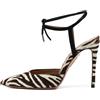 Aquazzura - Pumps Candance con stampa zebrata 110mm - Donna - cavallino/pelle/pelle - 36 - Toni neutri