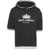 Dolce & Gabbana Pre-Owned - Felpa con cappuccio e stampa corona - Uomo - poliestere/cotone - S - Nero