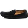 Gucci Pre-Owned - Mocassini in pelle scamosciata con placca logo - Uomo - gomma/pelle/pelle/pelle scamosciata - 41.5 - Nero