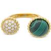 Van Cleef & Arpels Pre-Owned - Anello Couleurs Entre les Doigts in oro giallo 18 carati con malachite e diamanti anni 2010 - Donna - malachite/oro ...