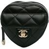 CHANEL Pre-Owned - Portamonete CC In Love Heart con zip 2021 - Donna - pelle di agnello - Taglia unica - Nero