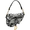 Christian Dior Pre-Owned - Borsa a spalla Saddle Ornamental Cornely Saddle in tela con ricamo 2002 - Donna - tela - Taglia unica - Nero