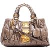 Miu Miu Pre-Owned - Borsa a mano two-way matelassé 2000-2020 - Donna - pelle di vitello - Taglia unica - Marrone
