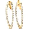 LB Exclusive - Orecchini a cerchio Inside-Out in oro giallo 14 carati con diamante - Donna - diamanti/oro giallo 14kt - Taglia unica