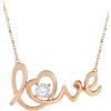 LB Exclusive - Collana in oro rosa 14 carati con diamante - Donna - diamanti/oro rosa 14kt - Taglia unica