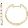 LB Exclusive - Orecchini a cerchio Inside-Out in oro giallo 14 carati con diamanti - Donna - oro giallo 14kt/diamanti - Taglia unica