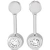 LB Exclusive - Orecchini pendenti in oro bianco 14 carati con diamanti - Donna - diamanti/oro bianco 14kt - Taglia unica - Argento