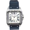 Cartier - Santos 100 LM 38mm 2004 - Uomo - acciaio inossidabile/gomma - Taglia unica - Bianco