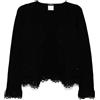 CHANEL Pre-Owned - Cardigan con dettagli in pizzo 1990-2000 - Donna - cashmere/nylon/mohair/lana - Taglia unica - Nero
