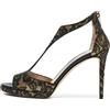 Jimmy Choo Pre-Owned - Sandali in pizzo 115mm - Donna - gomma/pelle/lurex/pelle - 41 - Nero