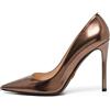 Prada Pre-Owned - Pumps in pelle 110mm - Donna - pelle di vitello/pelle di vitello/pelle metallizzata - 37.5 - Marrone