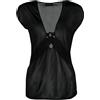 Giorgio Armani Pre-Owned - Top con dettaglio cut-out - Donna - viscosa - M - Nero